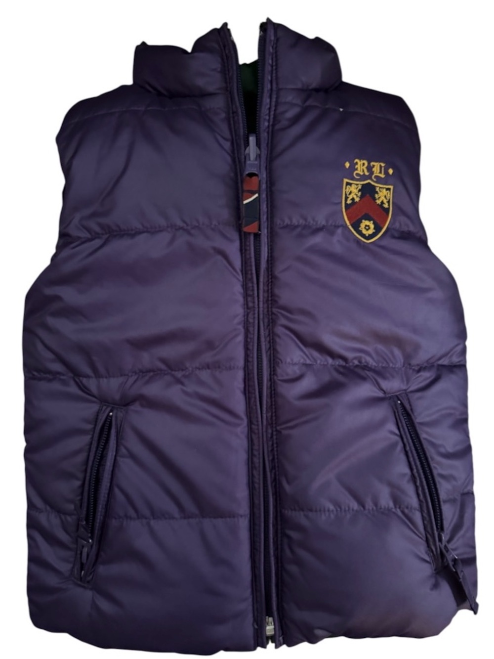 Ralph Lauren NWOT down reversible purple /green puffer vest - Picture 3 of 6